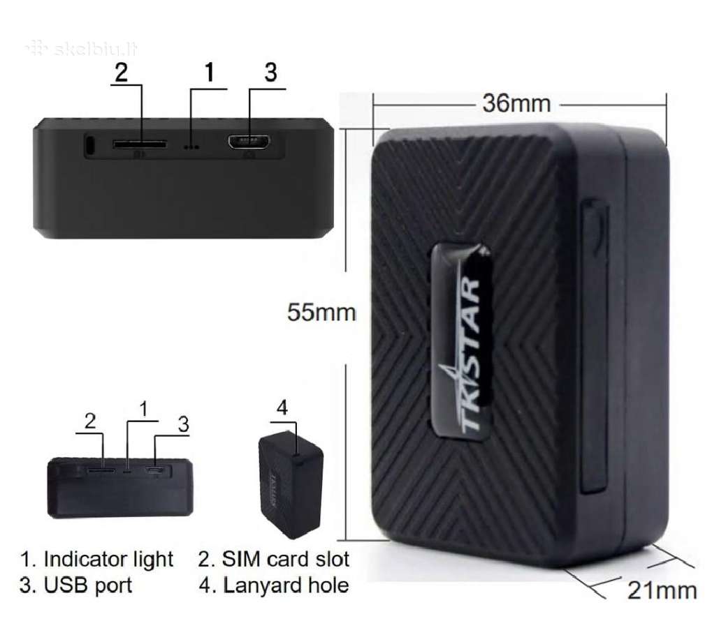 Mini GPS sekimo įrenginys su magnetu ir baterija - nuotraukos Nr. 2