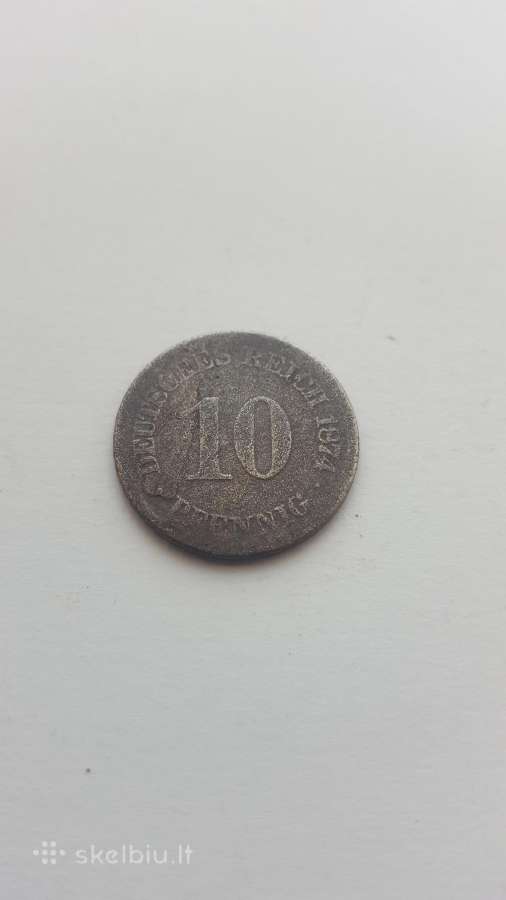 Vokietijos imperija 1874m. 10 pfennig - nuotraukos Nr. 2