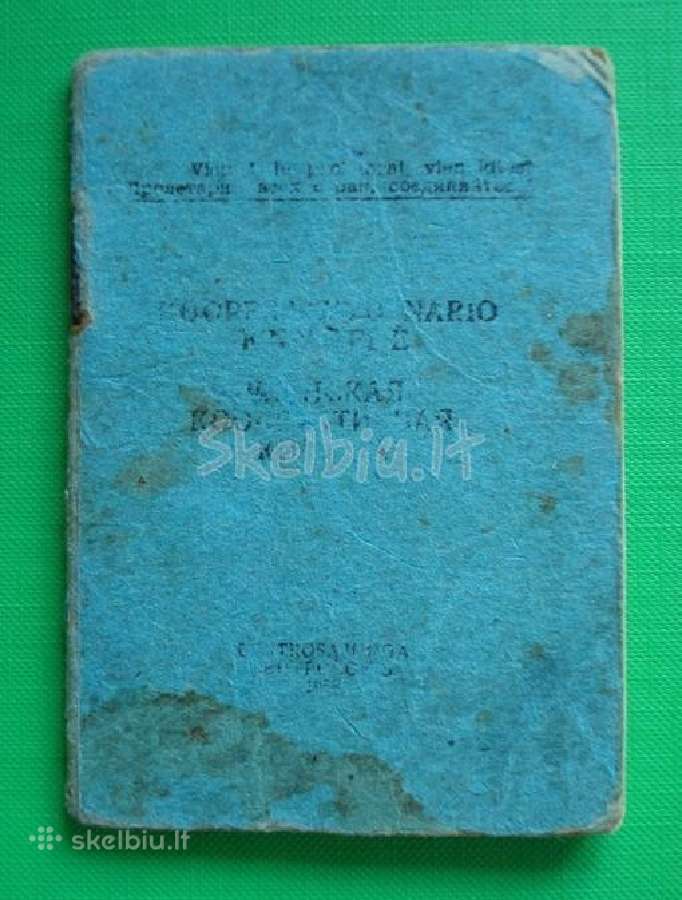 Tarybine koperatyvo nario knygele