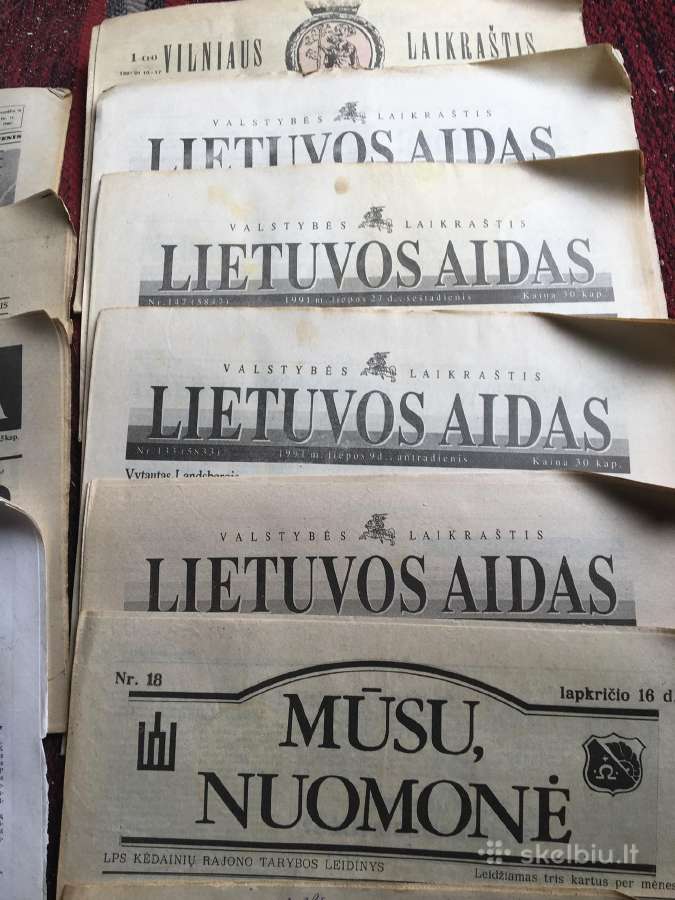 Įvairūs seni laikraščiai - nuotraukos Nr. 2