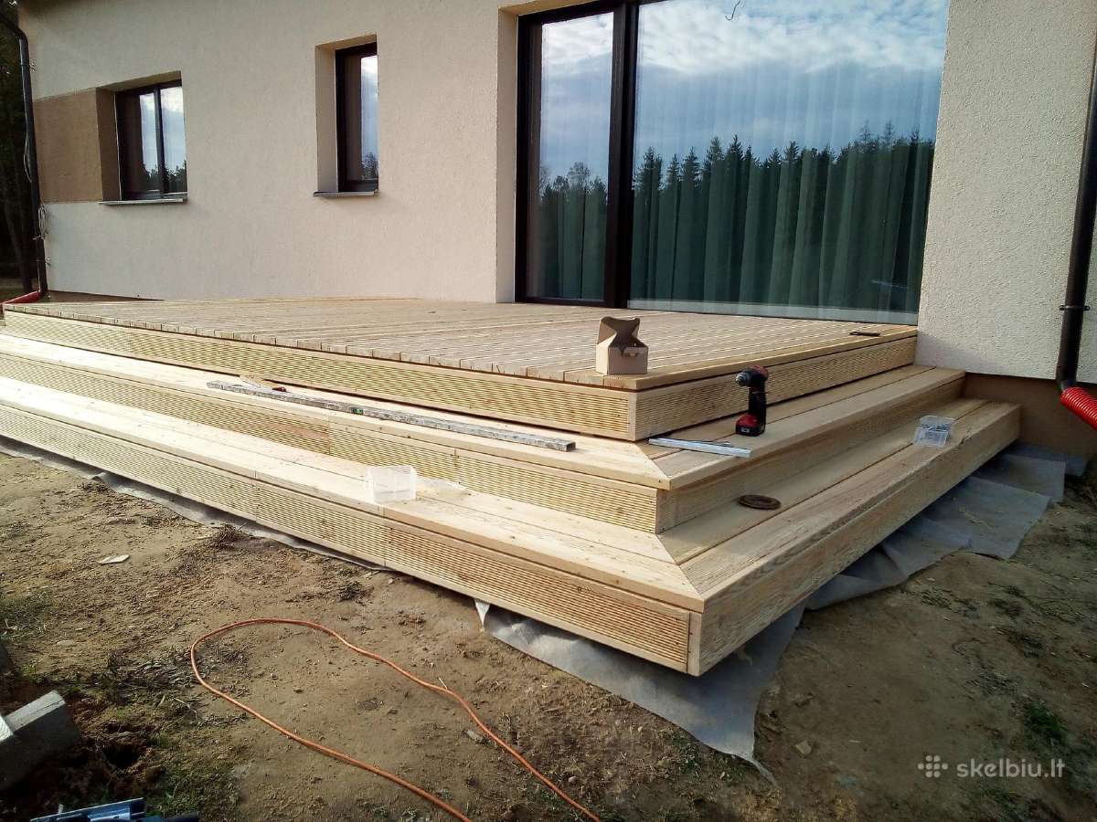Stoginės . Terasų montavimas.terasos nuo 60 eu/m2 - nuotraukos Nr. 12