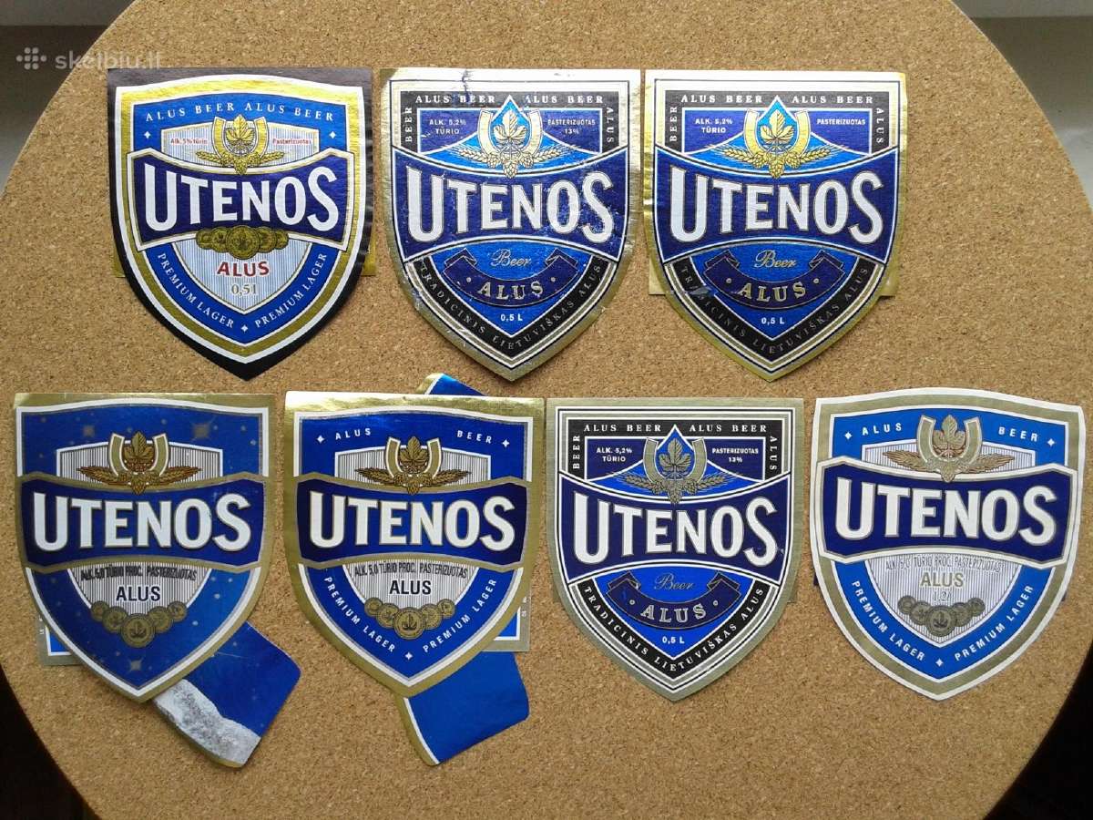 Alaus etiketės ,Utenos"