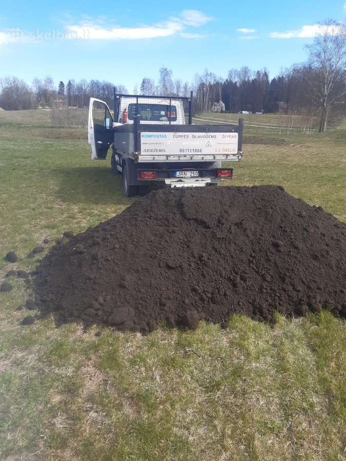 Sijotas juodžemis,durpės,kompostas,kompostinė žemė - nuotraukos Nr. 5