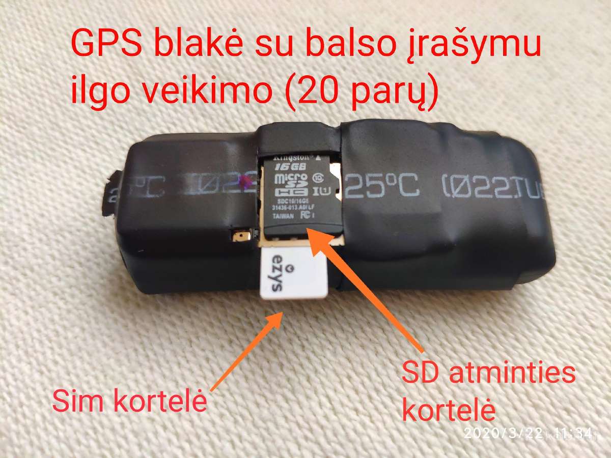 Pasiklausymo įranga gsm ilgo veikimo (20 parų)
