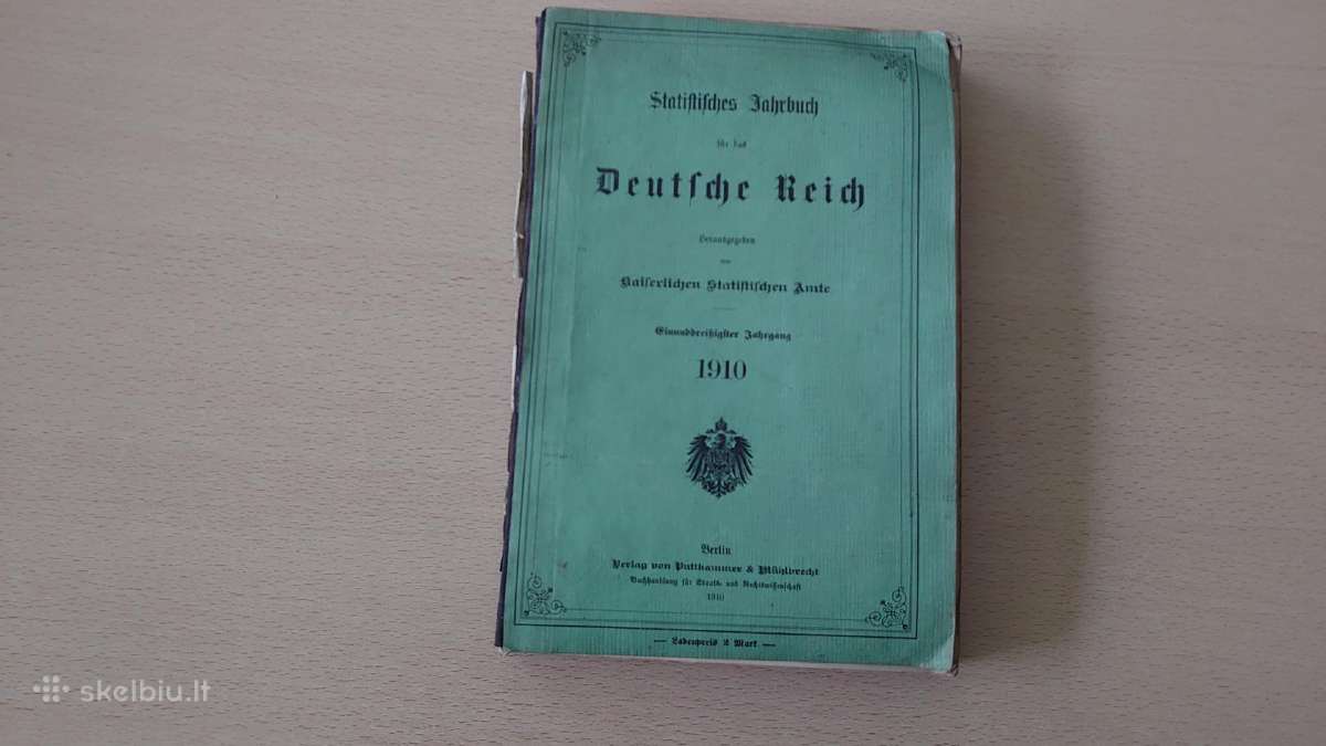 Vokietijos Reicho statistikos metraštis 1910 m. - nuotraukos Nr. 2