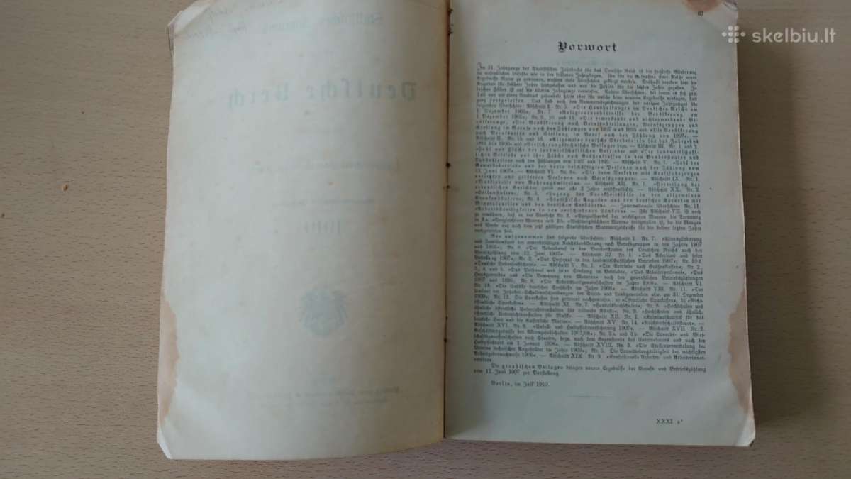 Vokietijos Reicho statistikos metraštis 1910 m. - nuotraukos Nr. 4