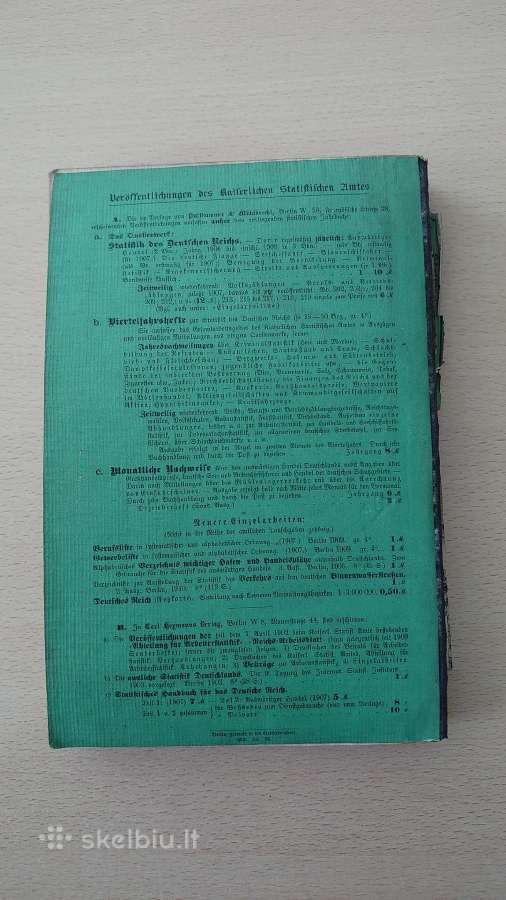Vokietijos Reicho statistikos metraštis 1910 m. - nuotraukos Nr. 11