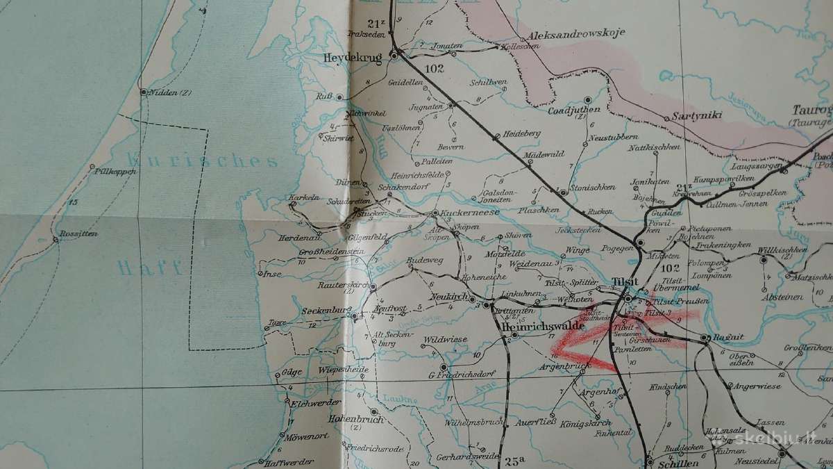 1920 m. Rytprūsių žemėlapis (Memel, Konigsberg.) - nuotraukos Nr. 6