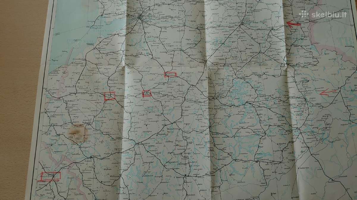 1920 m. Rytprūsių žemėlapis (Memel, Konigsberg.) - nuotraukos Nr. 7