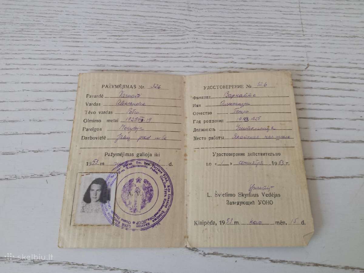 Darbo žmonių pažymėjimas - nuotraukos Nr. 3