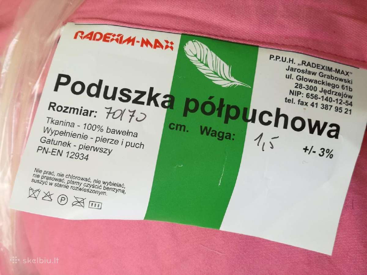 Žąsų Pūkų Ir Plunksnų Pagalvė! 100 proc medvilnė - nuotraukos Nr. 2
