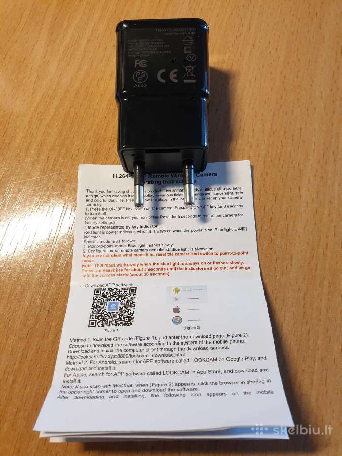 Slapta kamera WiFi ip Usb pakrovejas Kroviklyje 4k - nuotraukos Nr. 6