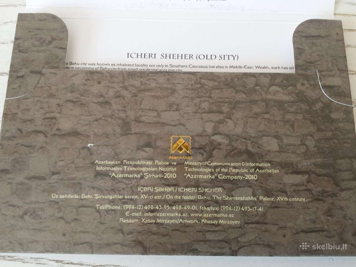 Azerbaidžiano Baku senamiestis atvirutėse 2010 m. - nuotraukos Nr. 5