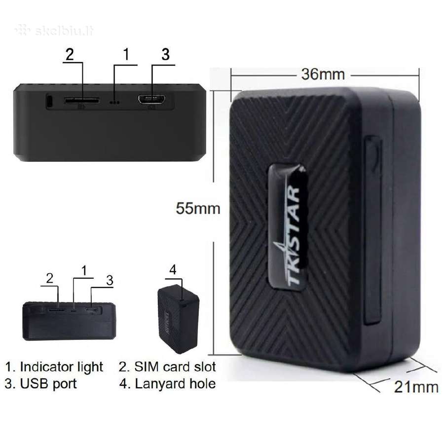 Mini GPS seklys su pasiklausymu ir magnetu 2026m. - nuotraukos Nr. 2
