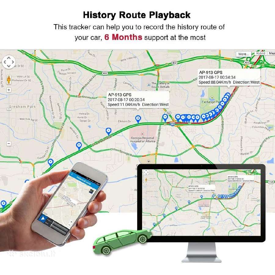 GPS seklys Tkstar su serveriu (nuo 12 voltų) - nuotraukos Nr. 7