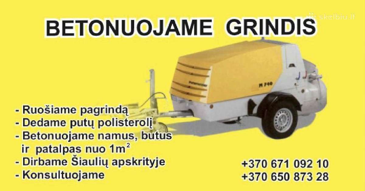 Grindų betonavimas mažų ir didelių plotų - nuotraukos Nr. 4