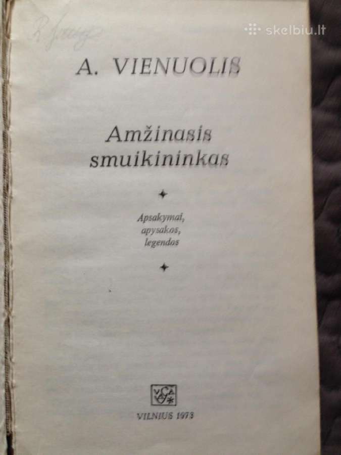 Knyga A. Vienuolio "Amžinasis smuikininkas" - nuotraukos Nr. 2