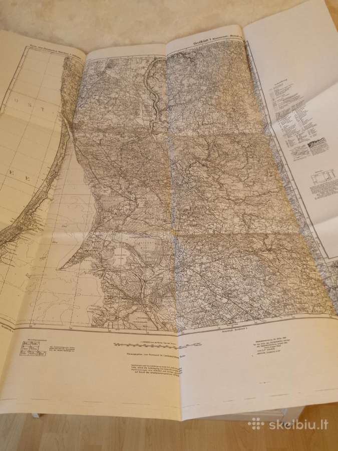 1944 m. Memelio žemėlapio kopija - nuotraukos Nr. 2