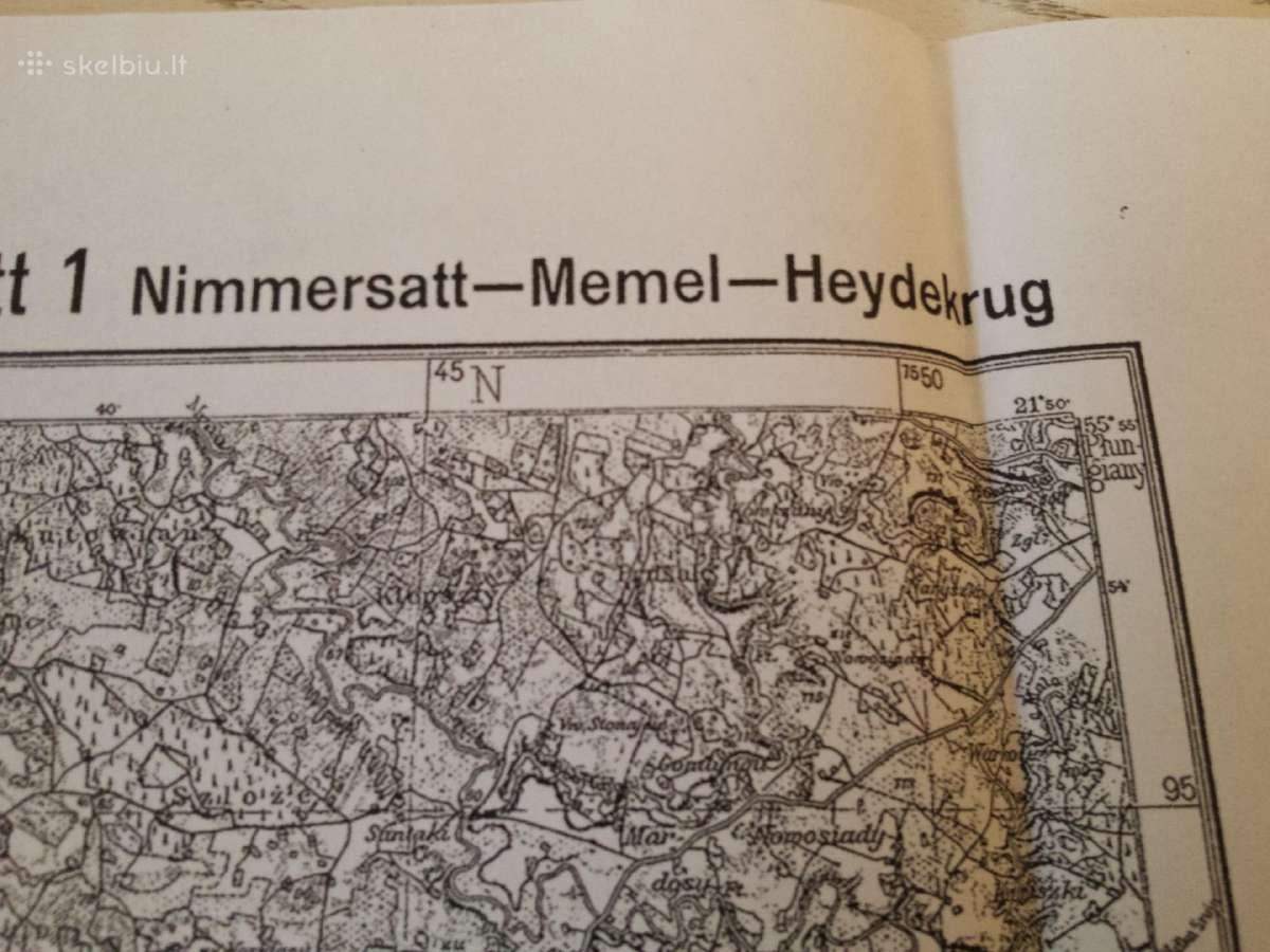 1944 m. Memelio žemėlapio kopija