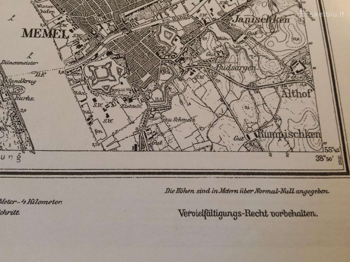 1912 m. Memelio žemėlapio kopija - nuotraukos Nr. 3