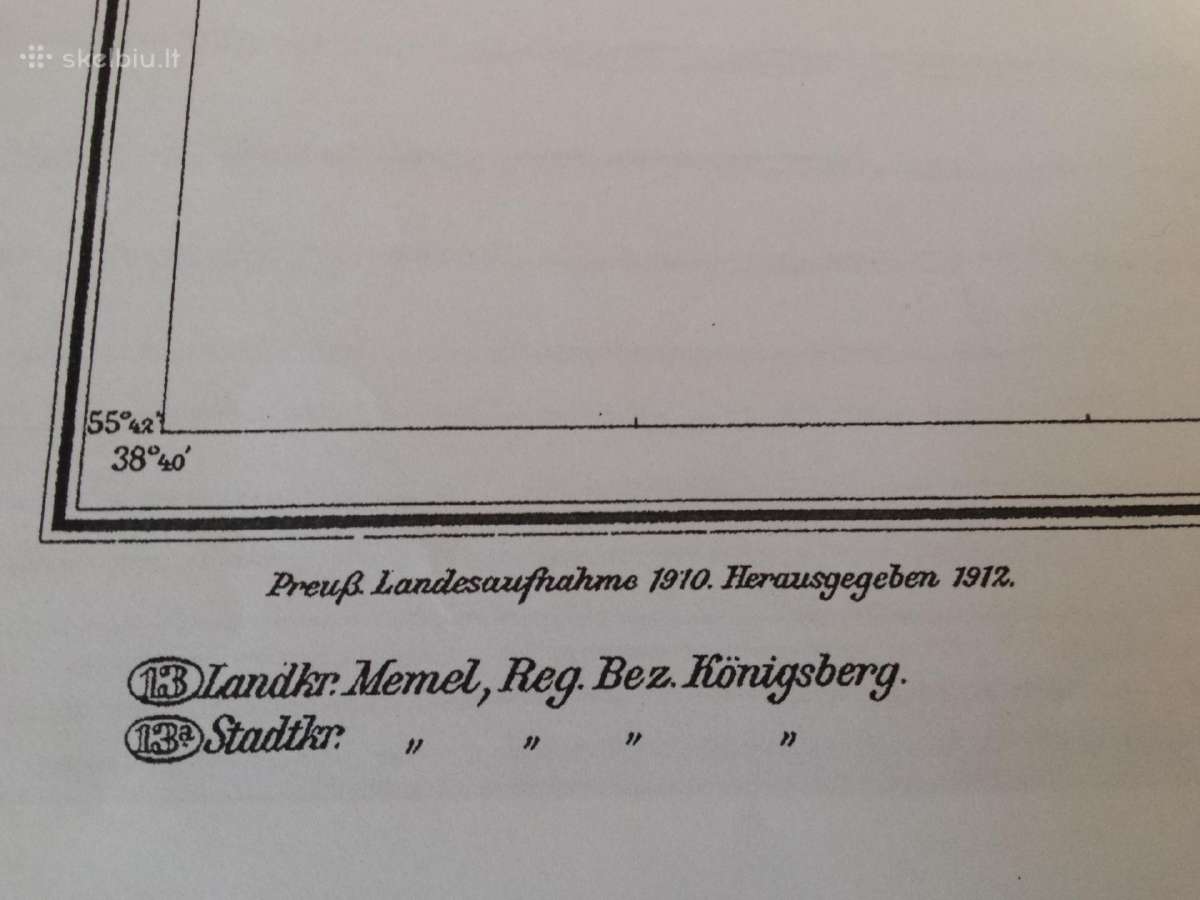 1912 m. Memelio žemėlapio kopija - nuotraukos Nr. 5