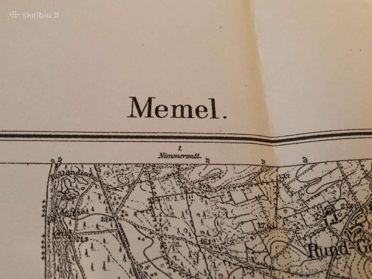 1912 m. Memelio žemėlapio kopija