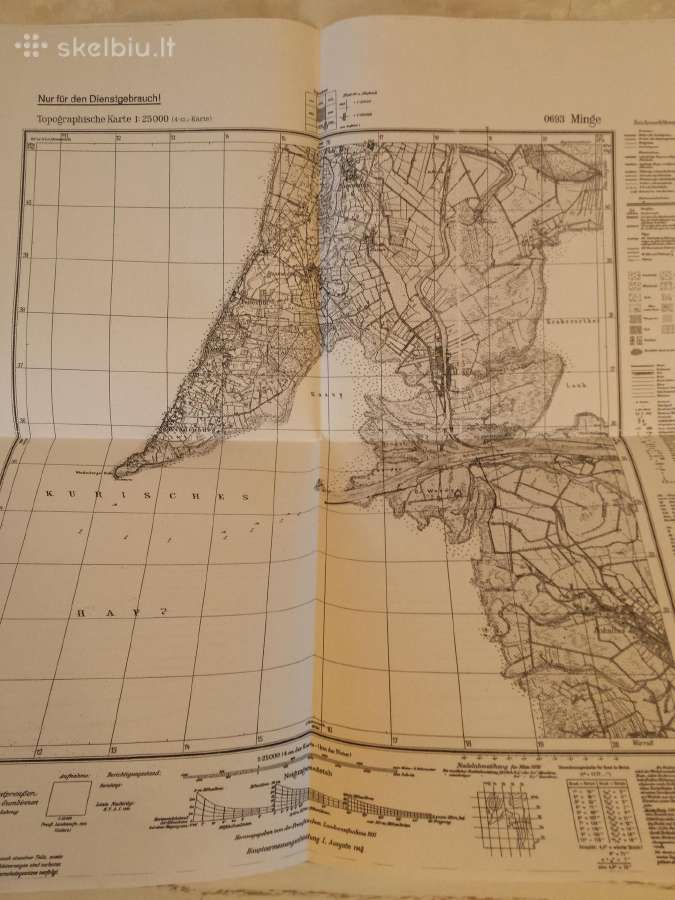 1942 m. Mingės žemėlapio kopija - nuotraukos Nr. 2