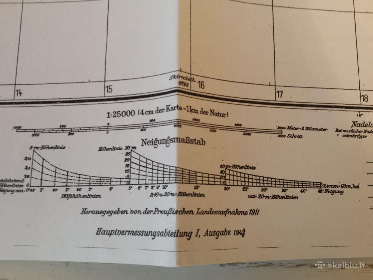1942 m. Mingės žemėlapio kopija - nuotraukos Nr. 3