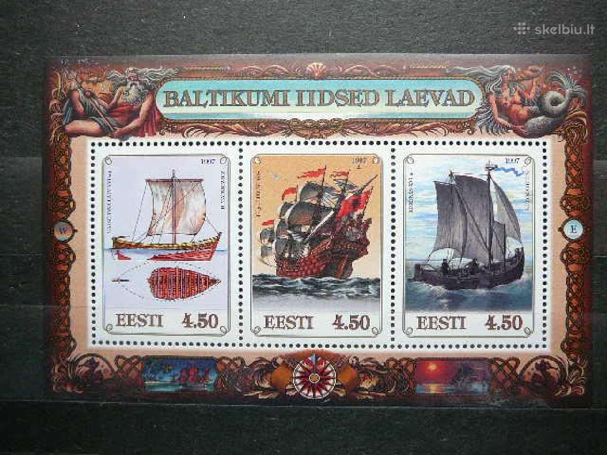 Burlaiviai Laivai Estija Lietuva 1997 Mnh es303s