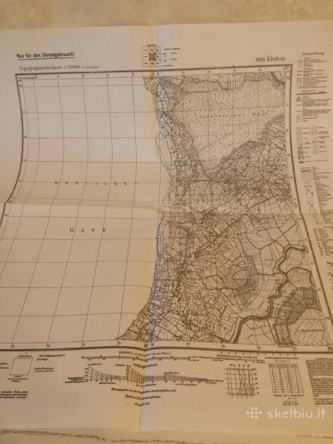 1941 m. Kintų žemėlapio kopija - nuotraukos Nr. 2