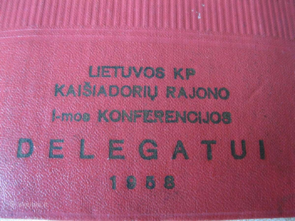 1958 Lietuvos Kp Delegatui.. .zr. foto. - nuotraukos Nr. 2