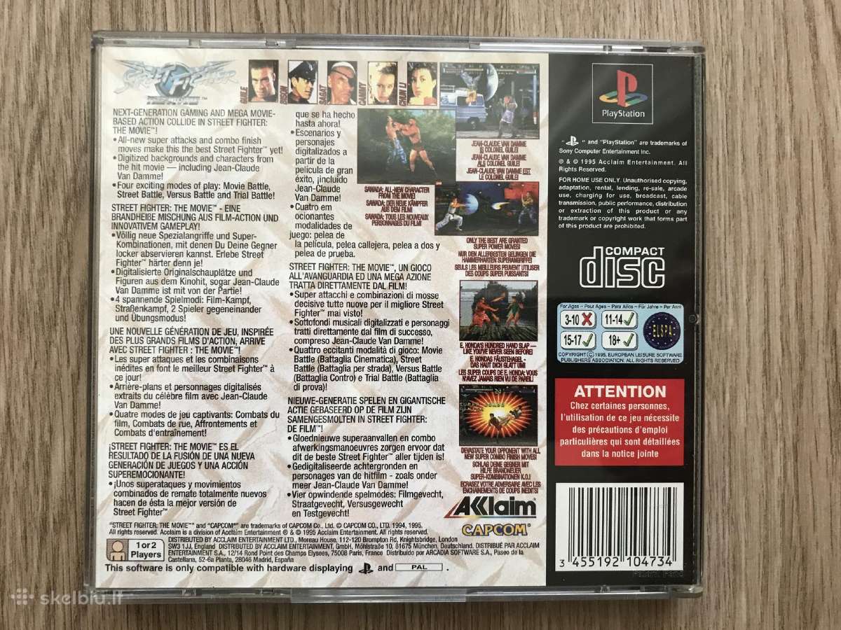 Ps1, Ps2, PS3, Street Fighter The Movie Pal - nuotraukos Nr. 2