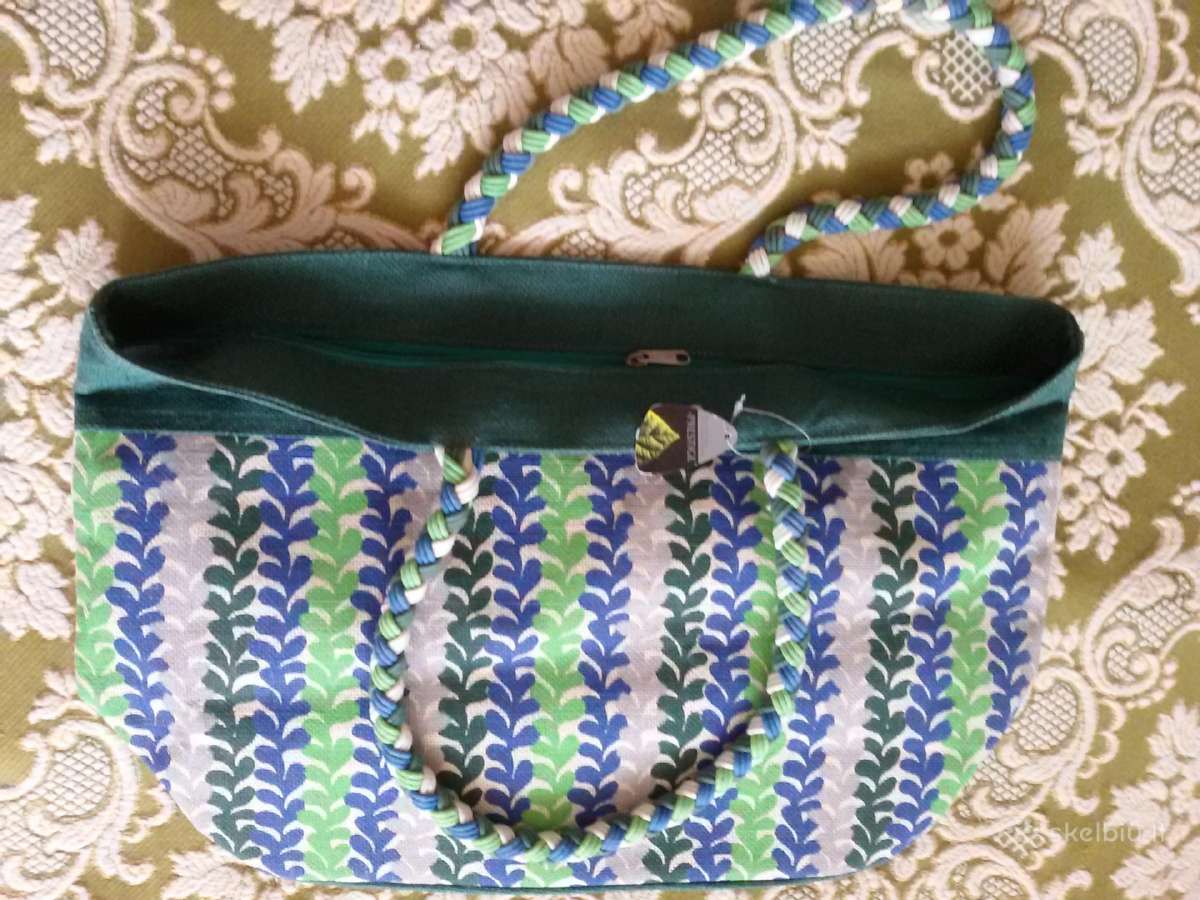 Prestige vasarinė rankinė "Olive Green"size36x55cm - nuotraukos Nr. 5