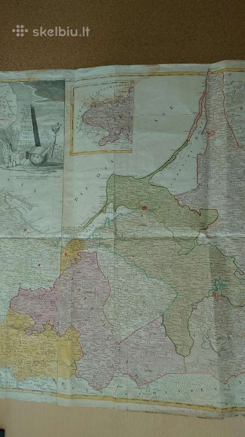 1780 m. originalus Prūsijjos žemėlapis - nuotraukos Nr. 4