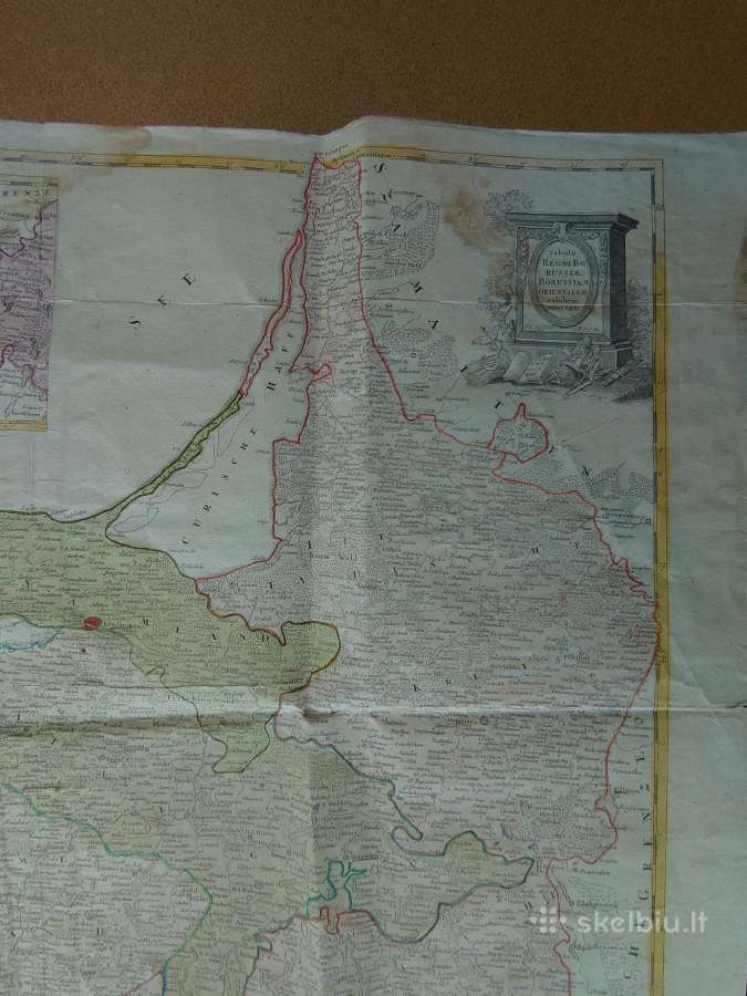 1780 m. originalus Prūsijjos žemėlapis - nuotraukos Nr. 7