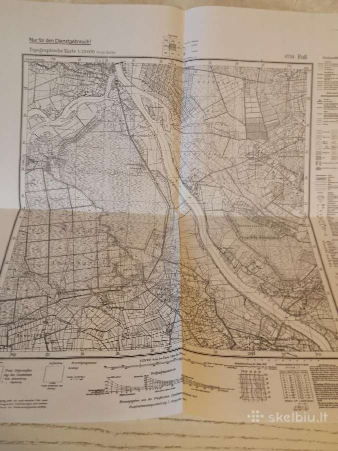 1940 m. Rusnės žemėlapio kopija - nuotraukos Nr. 2