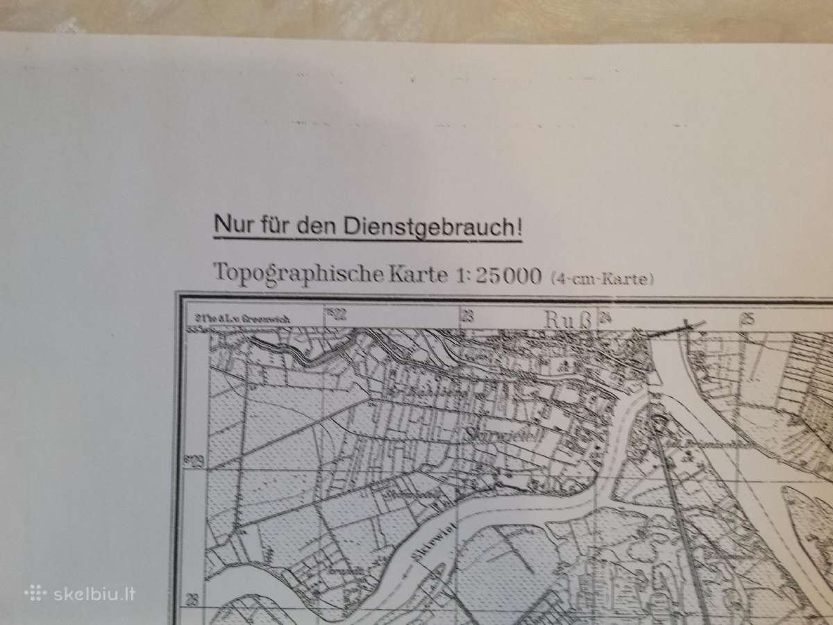 1940 m. Rusnės žemėlapio kopija - nuotraukos Nr. 3