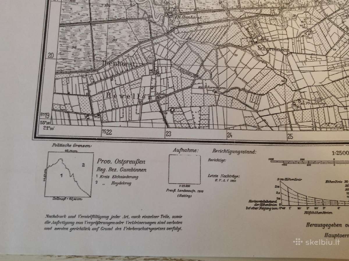 1940 m. Rusnės žemėlapio kopija - nuotraukos Nr. 4