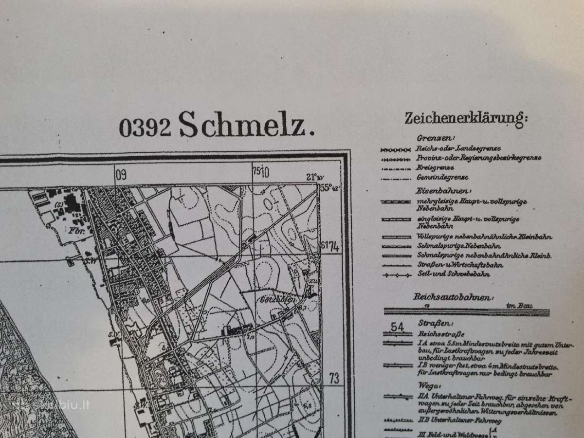 1939 m. Smiltelės žemėlapio kopija