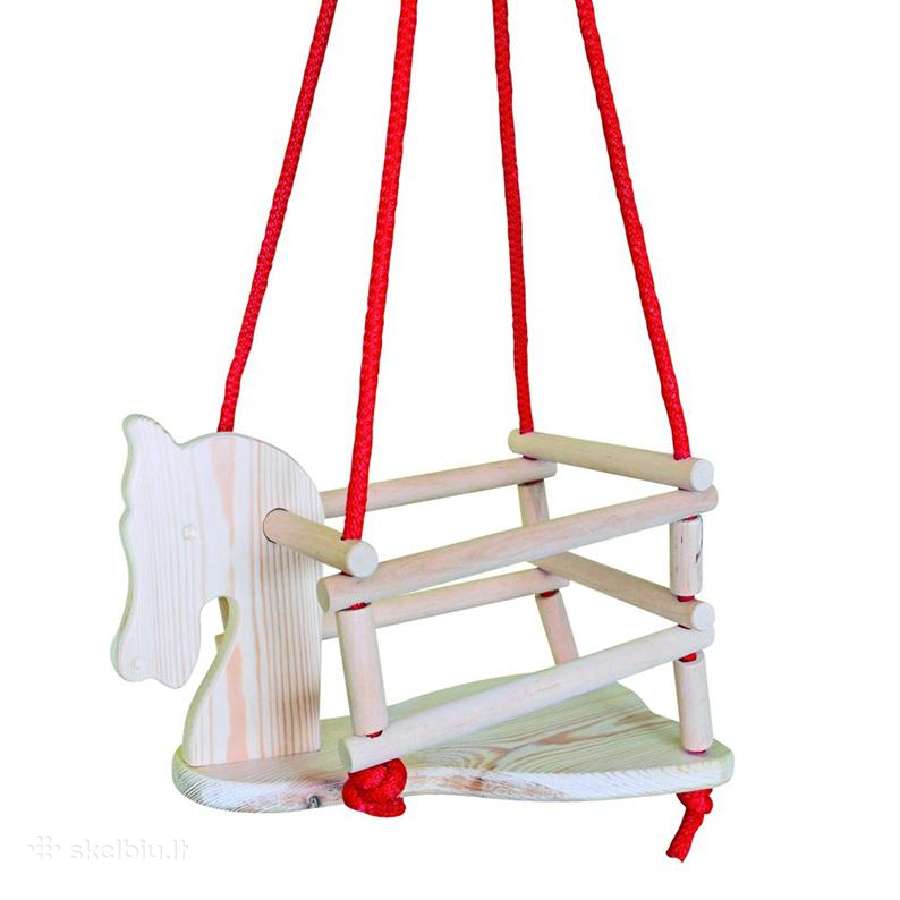 Medinės ir plastmasinės sūpynės su apsauga - nuotraukos Nr. 7