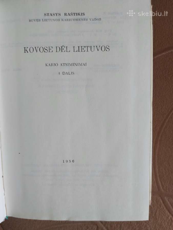 Knyga Kovose Dėl Lietuvos S.raštikis - nuotraukos Nr. 2