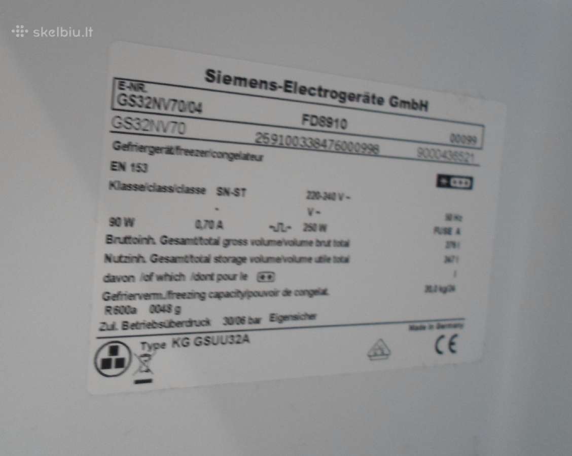 Saldiklis Siemens No Frost - nuotraukos Nr. 4