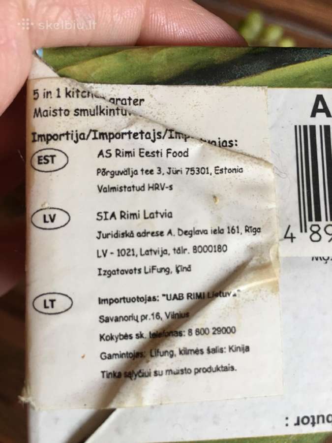 Maisto smulkintuvas (rankinis) - nuotraukos Nr. 3