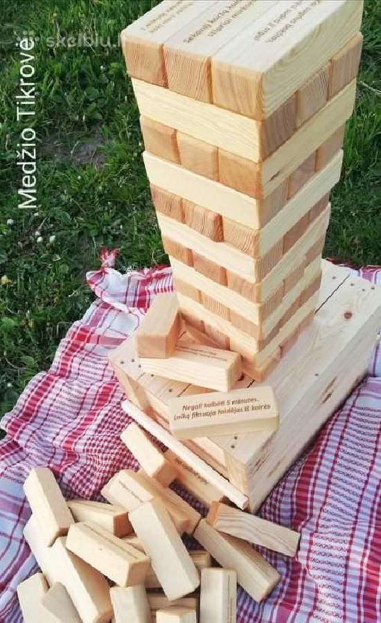 Jenga žaidimo kaladėlės - nuotraukos Nr. 2