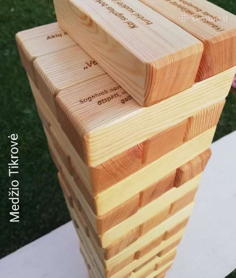 Jenga žaidimo kaladėlės - nuotraukos Nr. 3