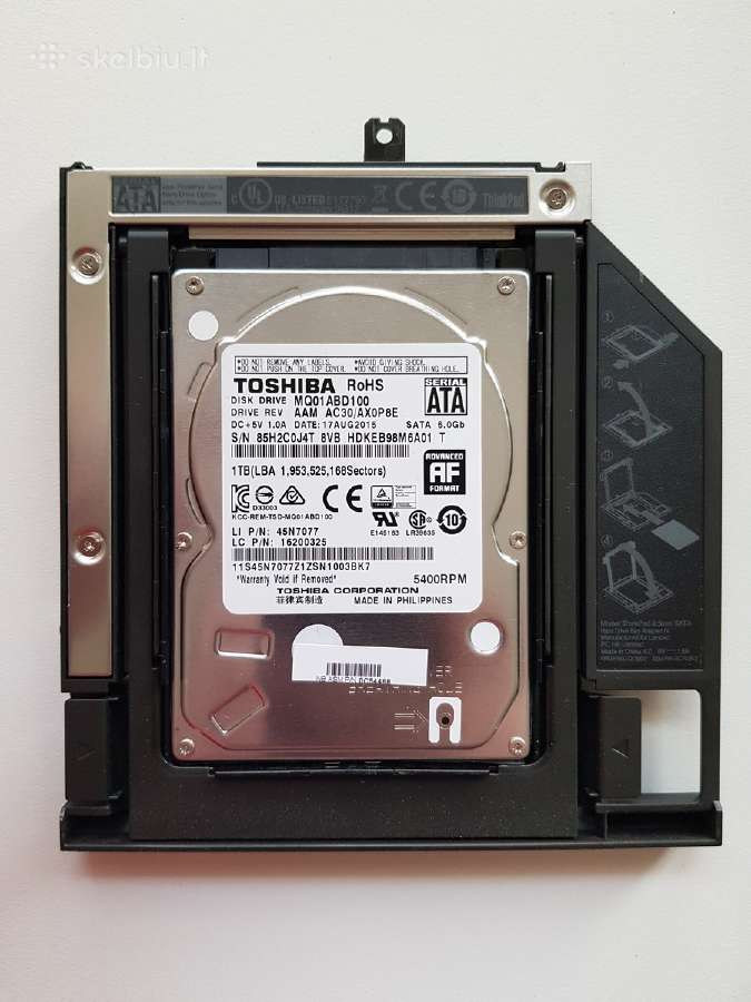 HDD Caddy-2 diskas vietoj CD irenginio - nuotraukos Nr. 7