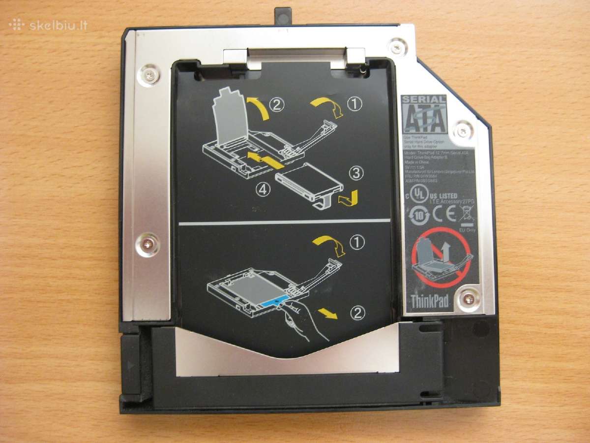 HDD Caddy-2 diskas vietoj CD irenginio - nuotraukos Nr. 9