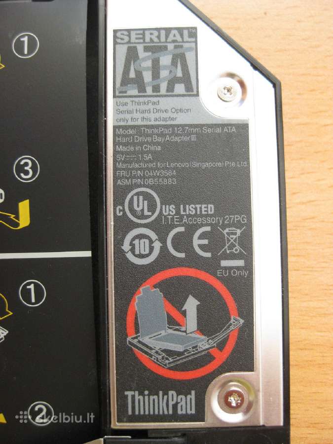 HDD Caddy-2 diskas vietoj CD irenginio - nuotraukos Nr. 10