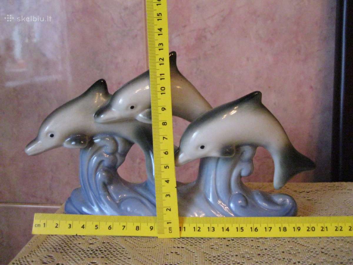 Porceliano Statulele - Delfinai.zr. Foto. - nuotraukos Nr. 2