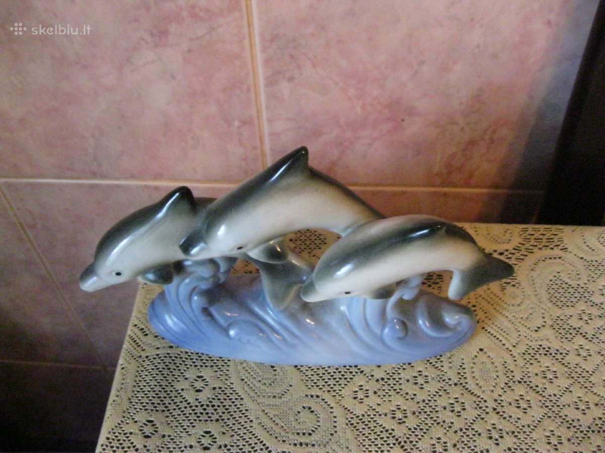 Porceliano Statulele - Delfinai.zr. Foto. - nuotraukos Nr. 3